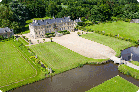 Aerial view of Chateau de Pont-Rilly